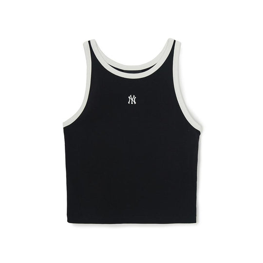 เสื้อกล้าม Women's Basic Ringer Crop Sleeveless T-Shirts New York Yankees