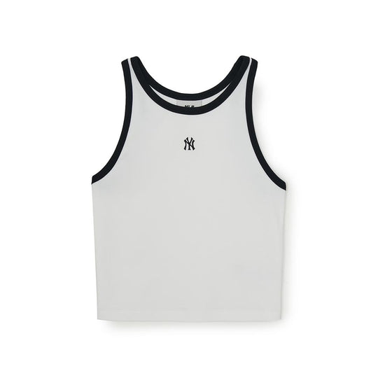 เสื้อกล้าม Women's Basic Ringer Crop Sleeveless T-Shirts New York Yankees