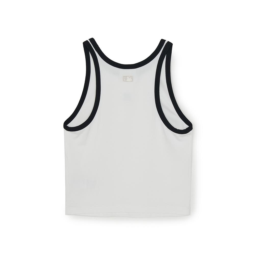 เสื้อกล้าม Women's Basic Ringer Crop Sleeveless T-Shirts New York Yankees