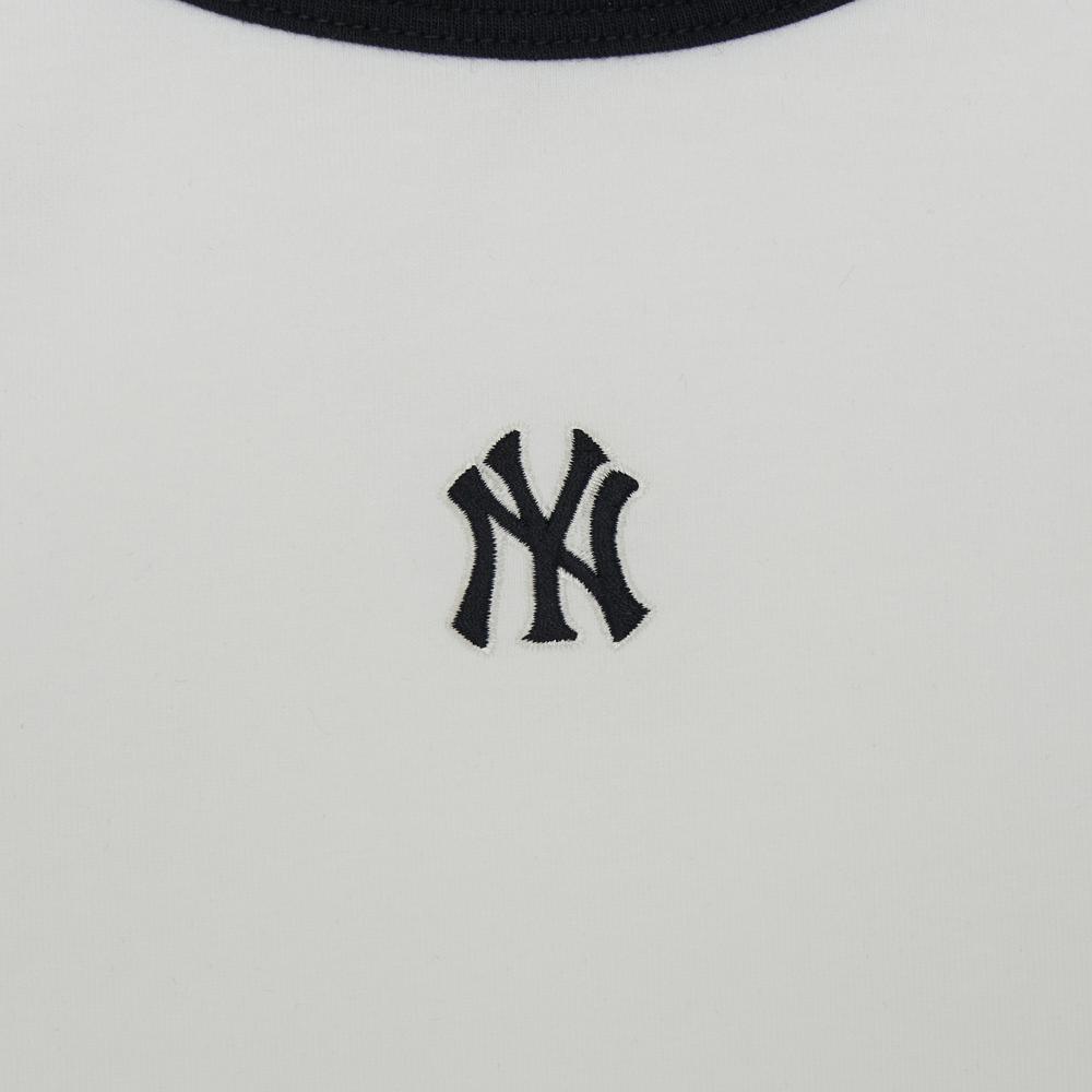 เสื้อกล้าม Women's Basic Ringer Crop Sleeveless T-Shirts New York Yankees