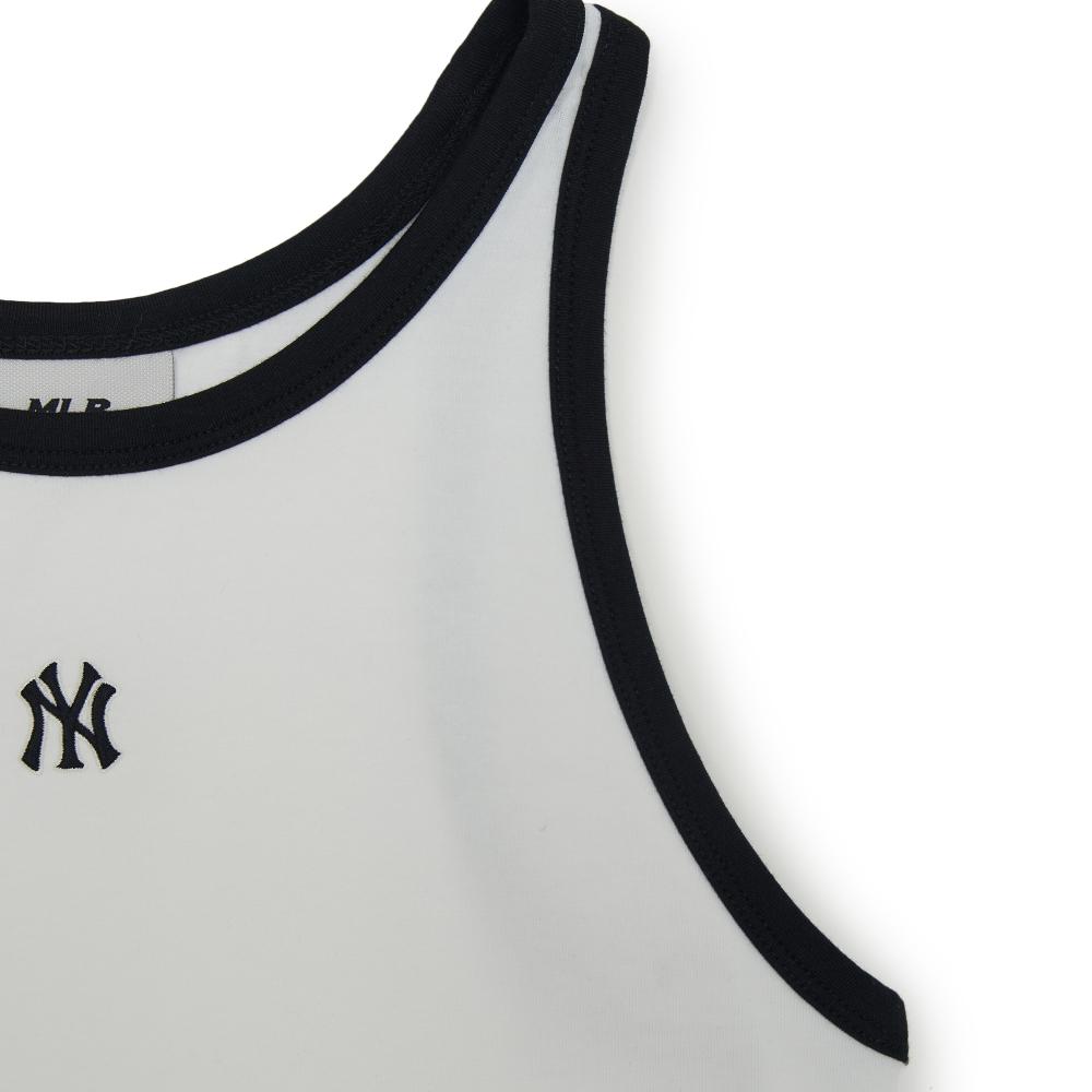 เสื้อกล้าม Women's Basic Ringer Crop Sleeveless T-Shirts New York Yankees