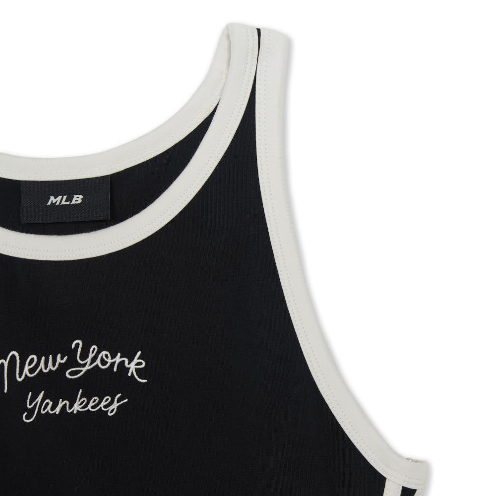 Sportive Cursive Sleeveless T-Shirts New York Yankees