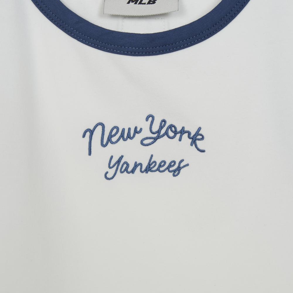 Sportive Cursive Sleeveless T-Shirts New York Yankees