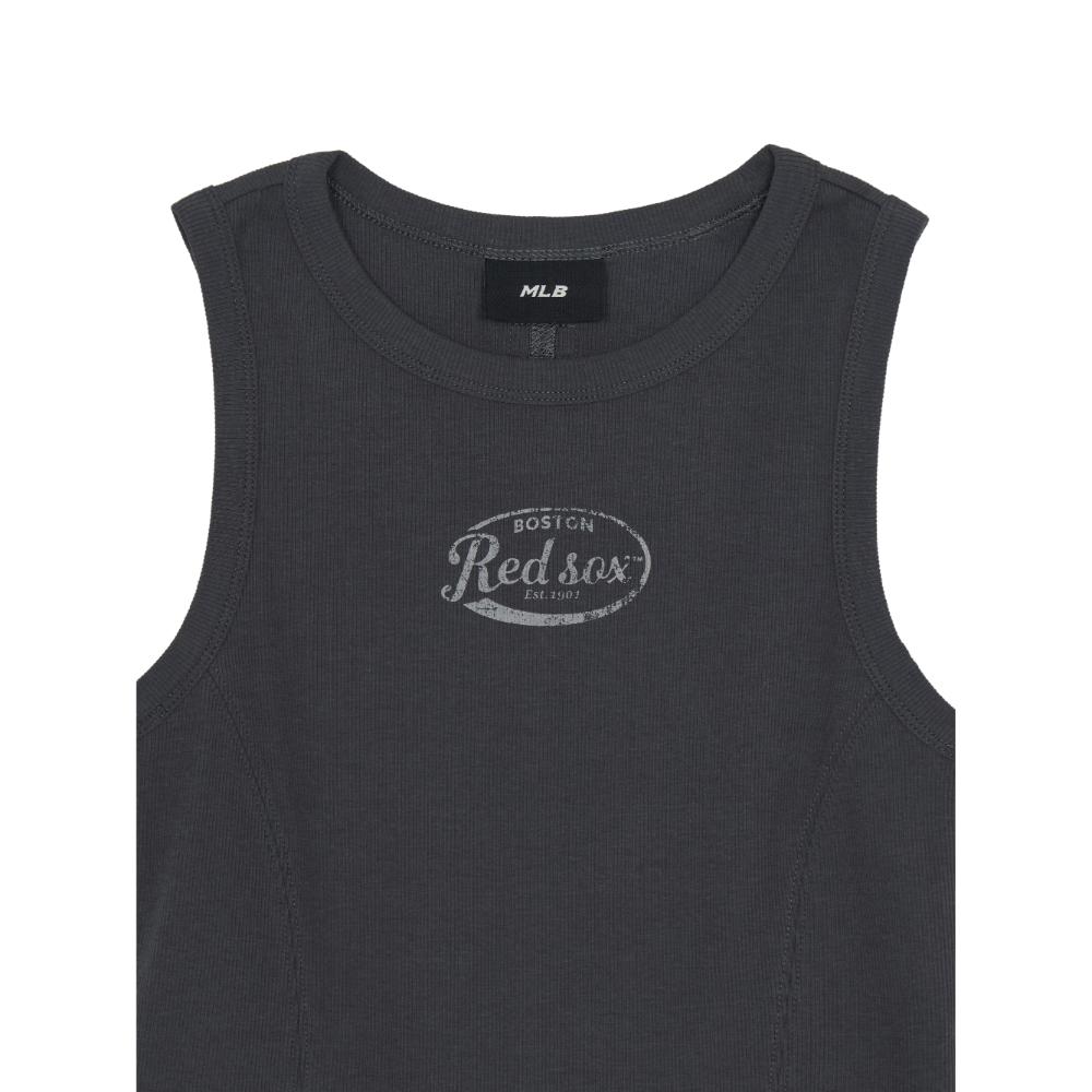 เสื้อกล้าม  Vintage Slim Ribbed Sleeveless T-Shirts Boston Red Sox