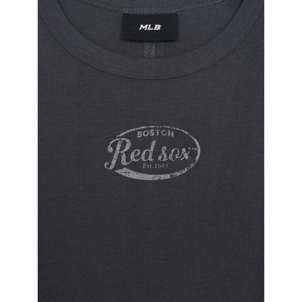 เสื้อกล้าม  Vintage Slim Ribbed Sleeveless T-Shirts Boston Red Sox