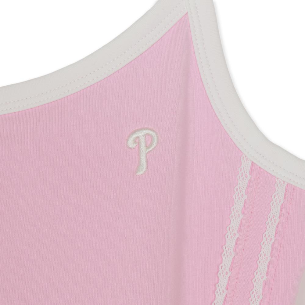 Varsity Lace Track Detail Sleeveless T-Shirt Philadelphia Phillies