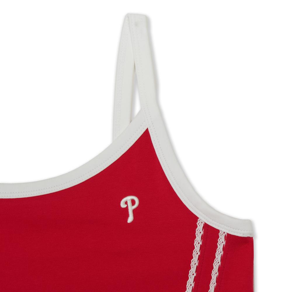 Varsity Lace Track Detail Sleeveless T-Shirt Philadelphia Phillies