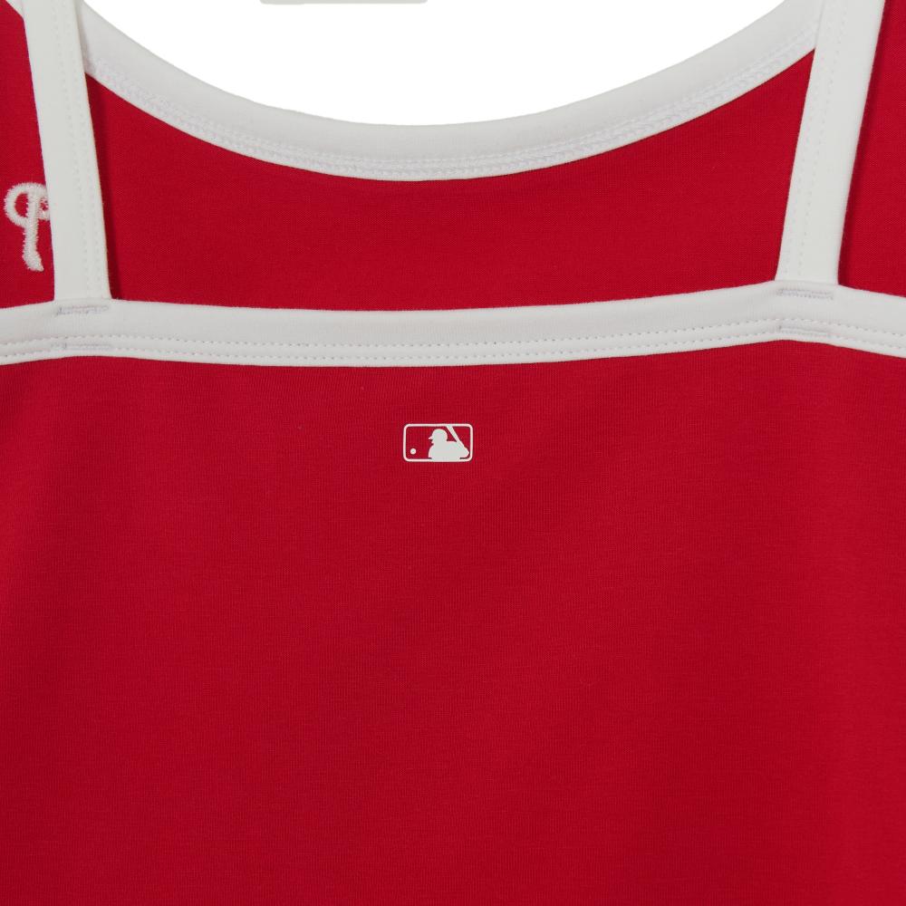 Varsity Lace Track Detail Sleeveless T-Shirt Philadelphia Phillies