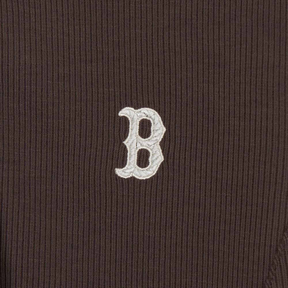 เสื้อเทรนนิ่ง Womens Sportive Slimfit Ribbed Hood Zip Up Boston Red Sox