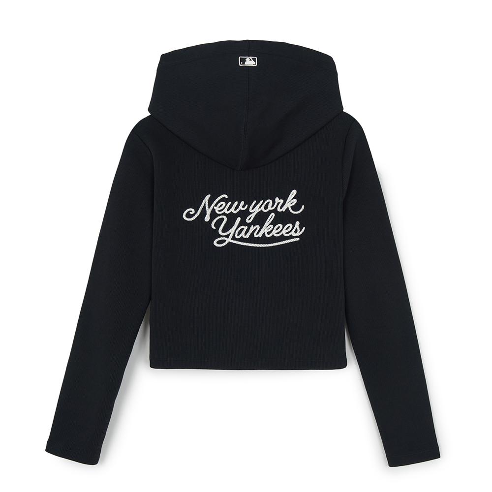 เสื้อเทรนนิ่ง Womens Sportive Slimfit Ribbed Hood Zip Up New York Yankees