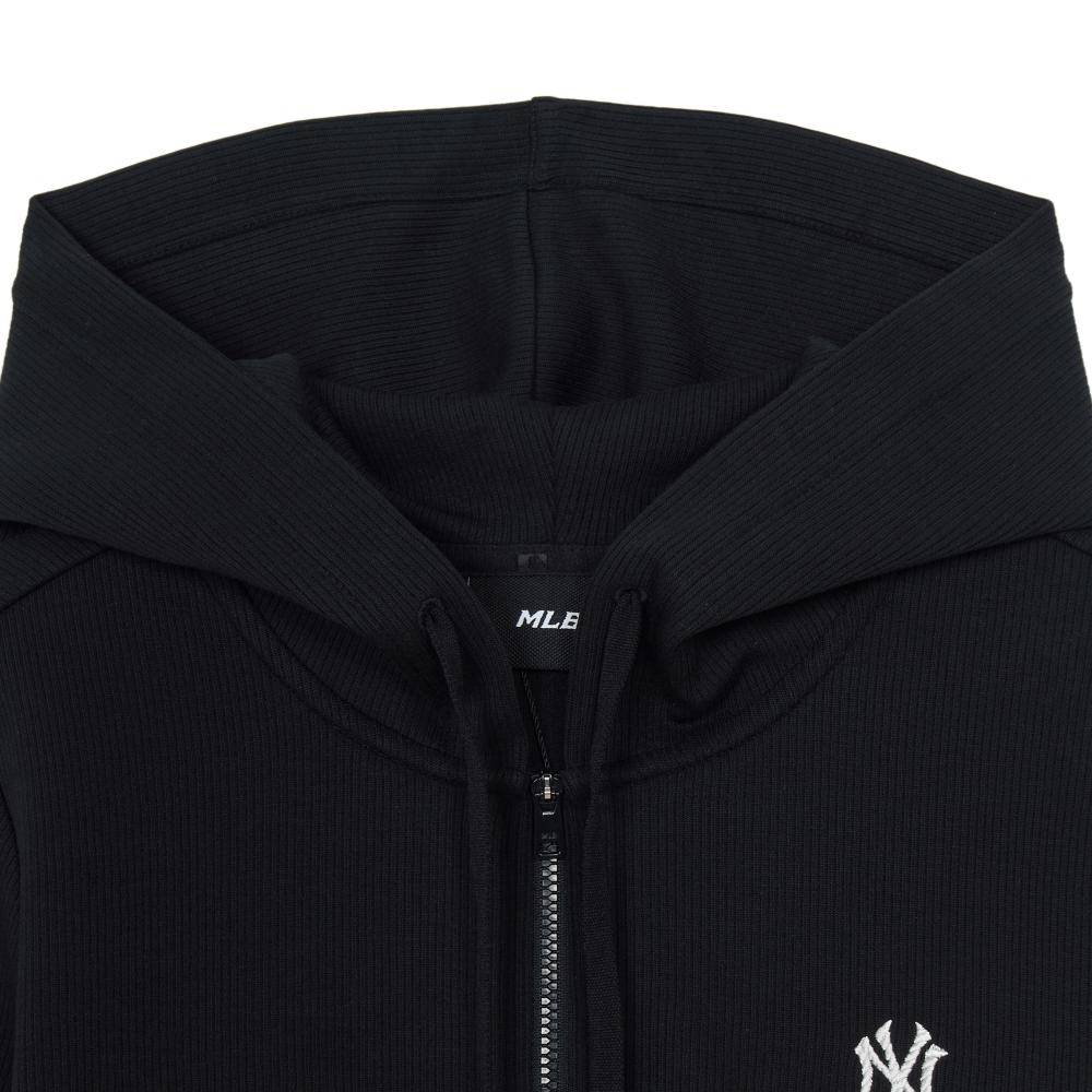 เสื้อเทรนนิ่ง Womens Sportive Slimfit Ribbed Hood Zip Up New York Yankees