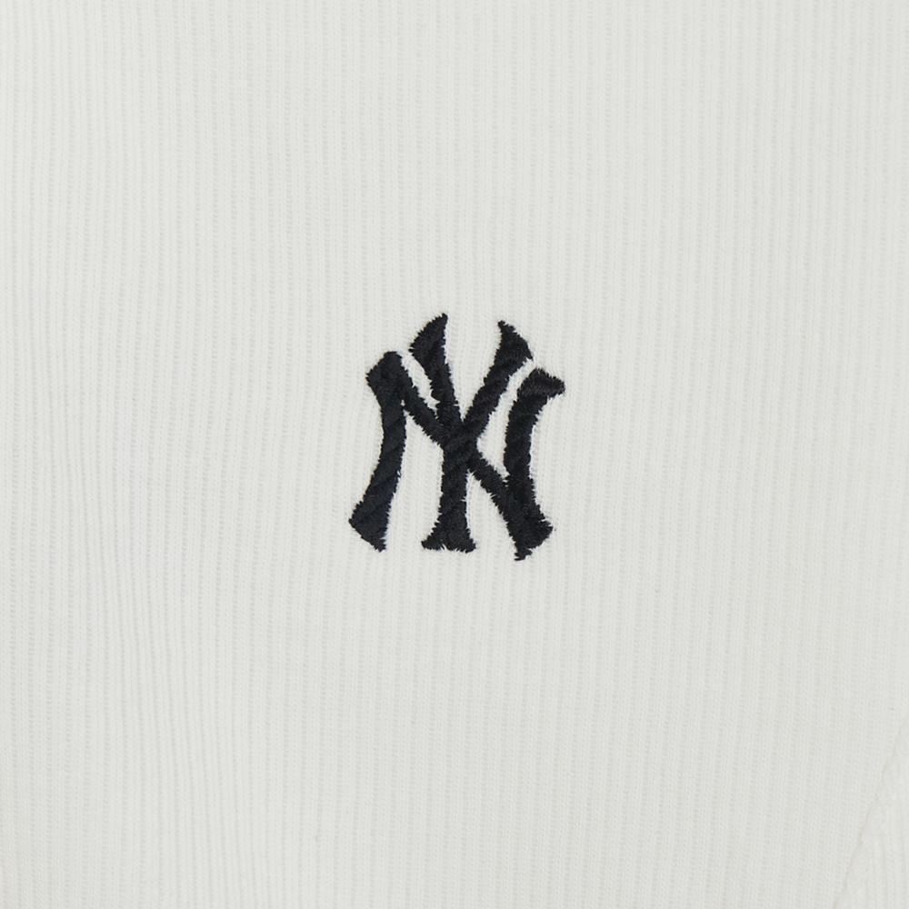 เสื้อเทรนนิ่ง Womens Sportive Slimfit Ribbed Hood Zip Up New York Yankees