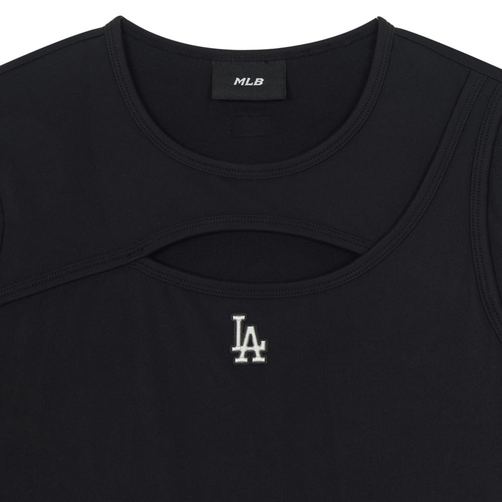 เสื้อยืดแขนยาว Basic Cut Out Slim Semi Crop Long Sleeve T-Shirts Los Angeles Dodgers