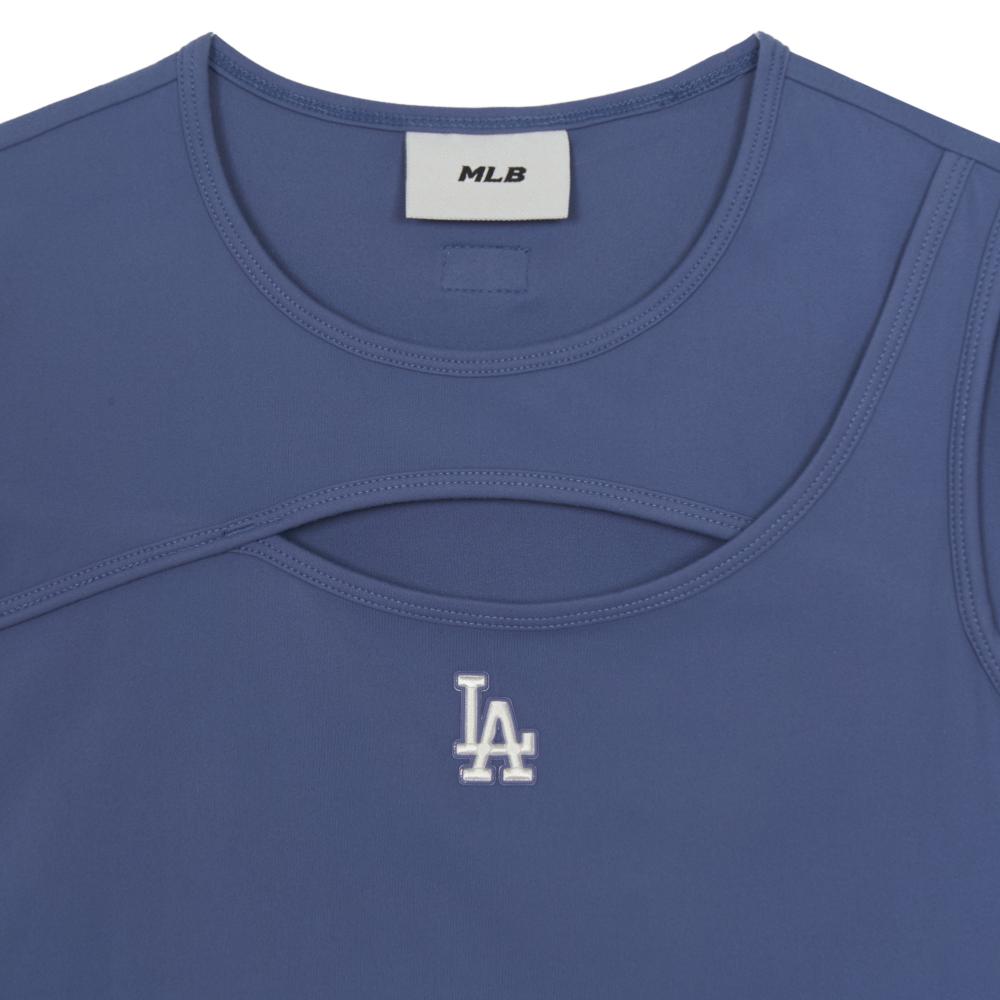 เสื้อยืดแขนยาว Basic Cut Out Slim Semi Crop Long Sleeve T-Shirts Los Angeles Dodgers