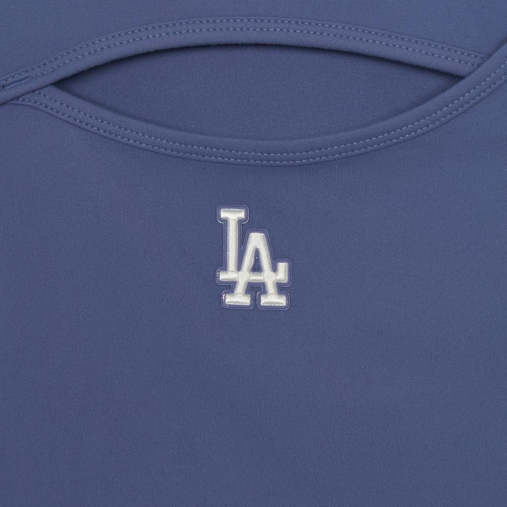 เสื้อยืดแขนยาว Basic Cut Out Slim Semi Crop Long Sleeve T-Shirts Los Angeles Dodgers