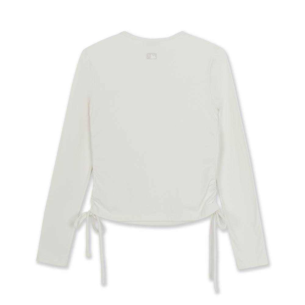 เสื้อยืดแขนยาว Basic Cut Out Slim Semi Crop Long Sleeve T-Shirts New York Yankees