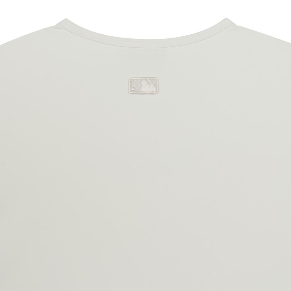 เสื้อยืดแขนยาว Basic Cut Out Slim Semi Crop Long Sleeve T-Shirts New York Yankees
