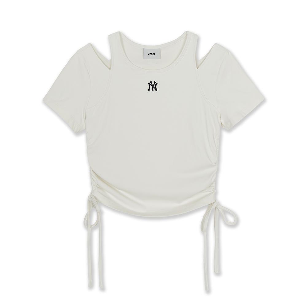 เสื้อยืด Basic Cut Out Slim Crop T-Shirts New York Yankees