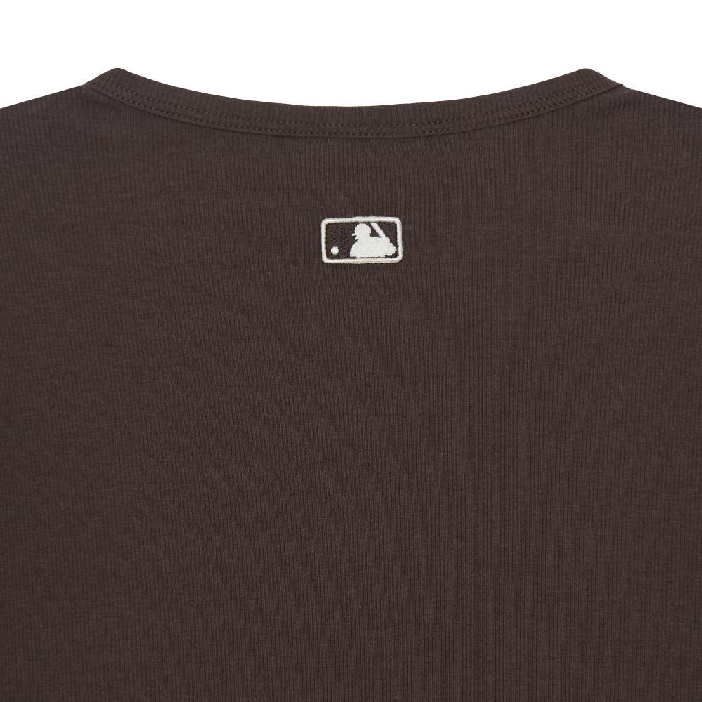 เสื้อยืดแขนยาว Women's Vintage Slim Ribbed Henley Neck Long Sleeve T-Shirts Boston Red Sox