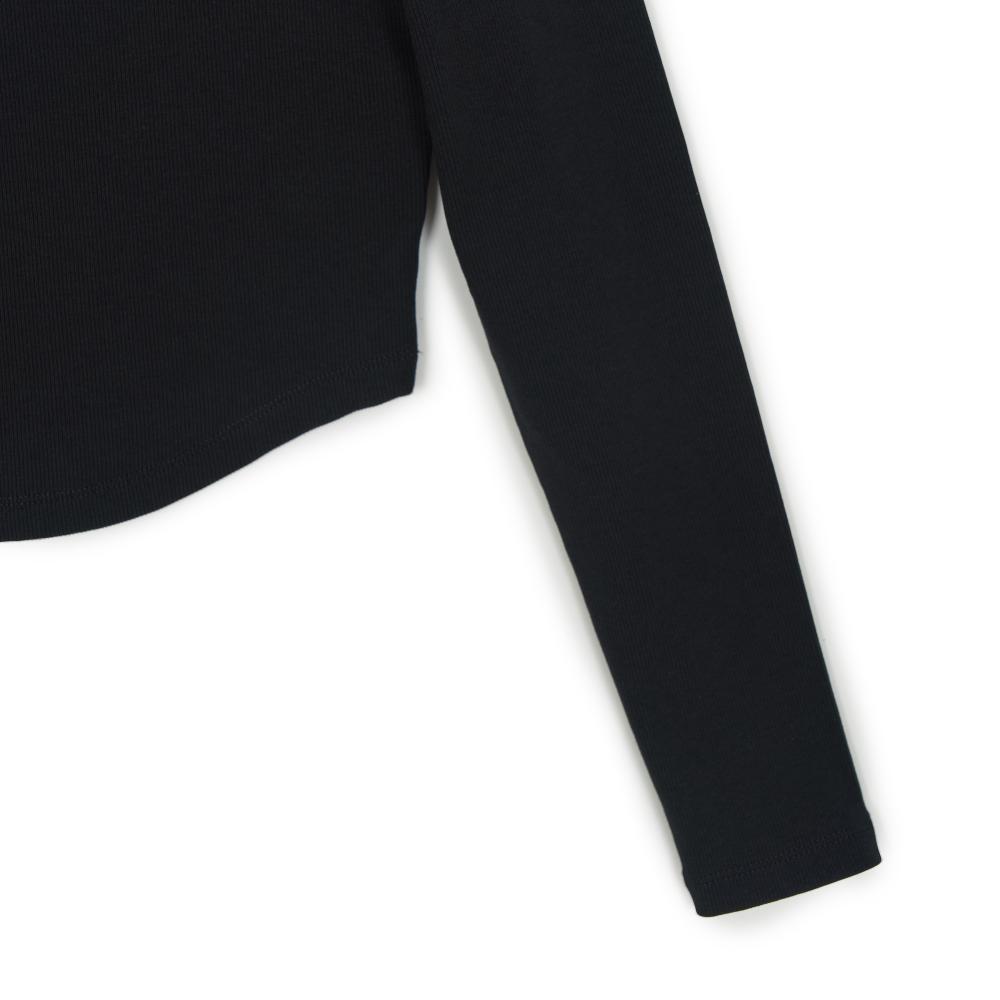เสื้อยืดแขนยาว Women's Vintage Slim Ribbed Henley Neck Long Sleeve T-Shirts New York Yankees