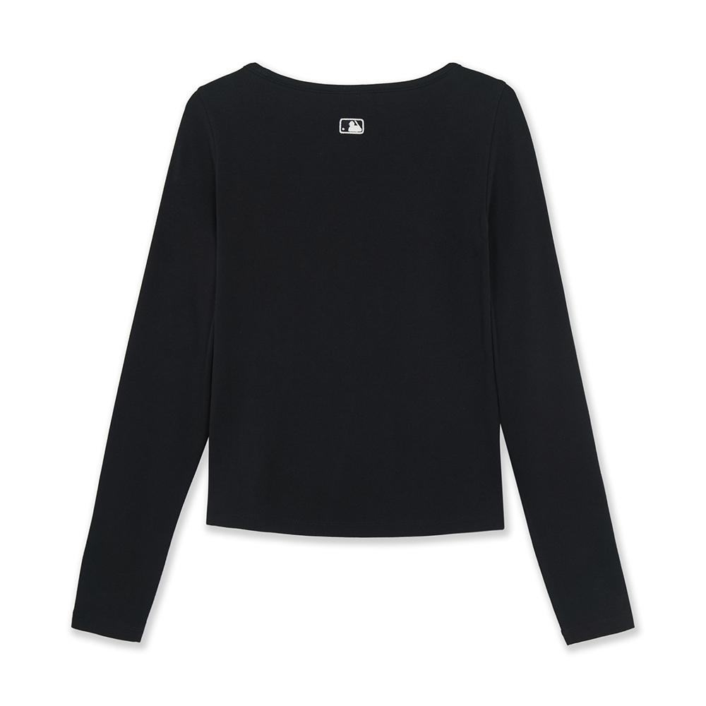 เสื้อยืดแขนยาว Basic Slim Semi Crop Square Neck Long Sleeve T-Shirts Los Angeles Dodgers