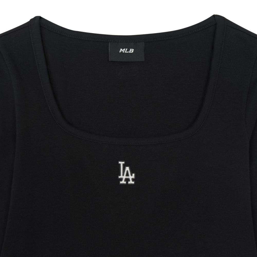 เสื้อยืดแขนยาว Basic Slim Semi Crop Square Neck Long Sleeve T-Shirts Los Angeles Dodgers