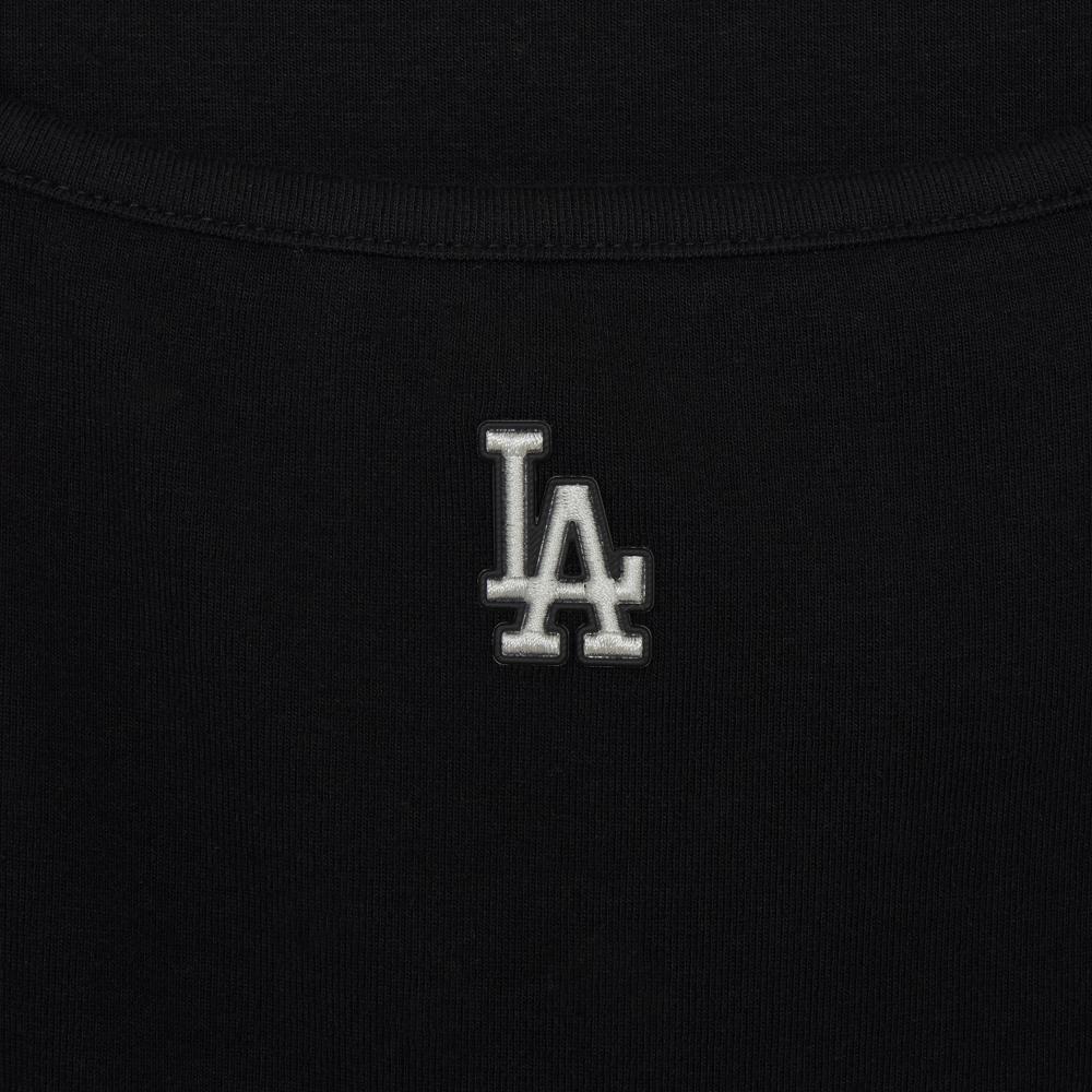 เสื้อยืดแขนยาว Basic Slim Semi Crop Square Neck Long Sleeve T-Shirts Los Angeles Dodgers