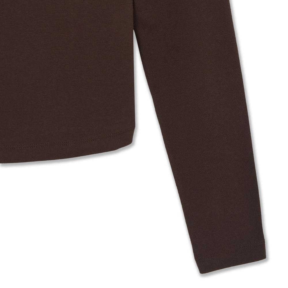 Basic Slim Semi Crop Square Neck Long Sleeve T-Shirts San Francisco Giants