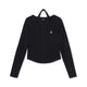 Basic Henley Neck Layered Slim Semi Crop Long Sleeve T-Shirts Los Angeles Dodgers