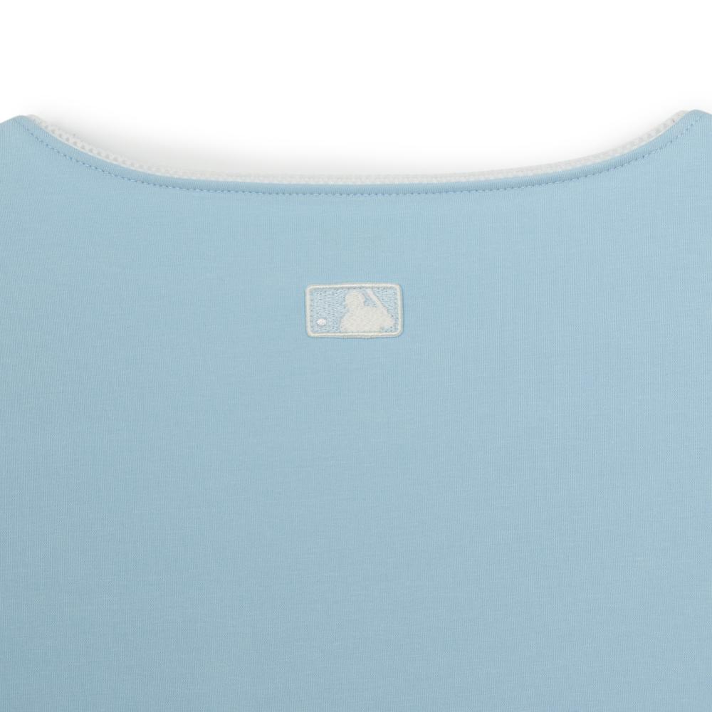 เสื้อยืด  Basic Lace Square Neck Slim Semi Crop T-Shirts Los Angeles Dodgers