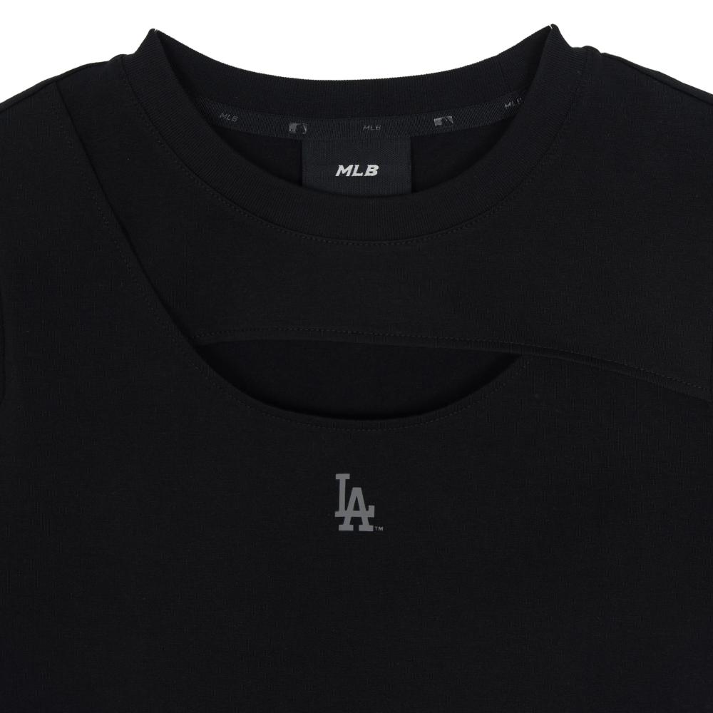 Cut Out Detail Slim Semi Crop T-Shirts Los Angeles Dodgers
