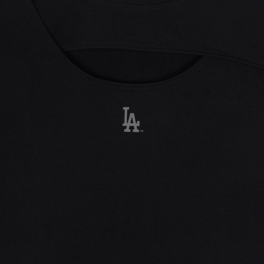 Cut Out Detail Slim Semi Crop T-Shirts Los Angeles Dodgers