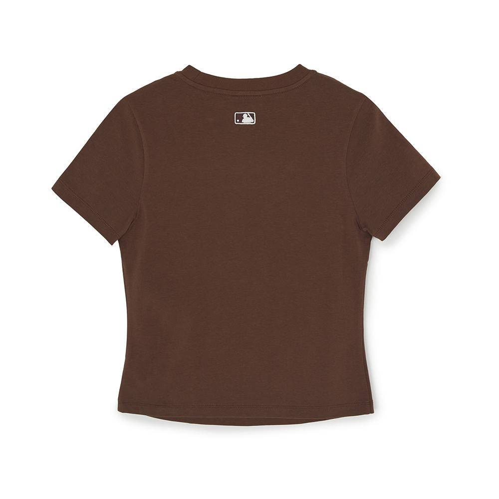 เสื้อยืด  Cut Out Detail Slim Semi Crop T-Shirts Boston Red Sox