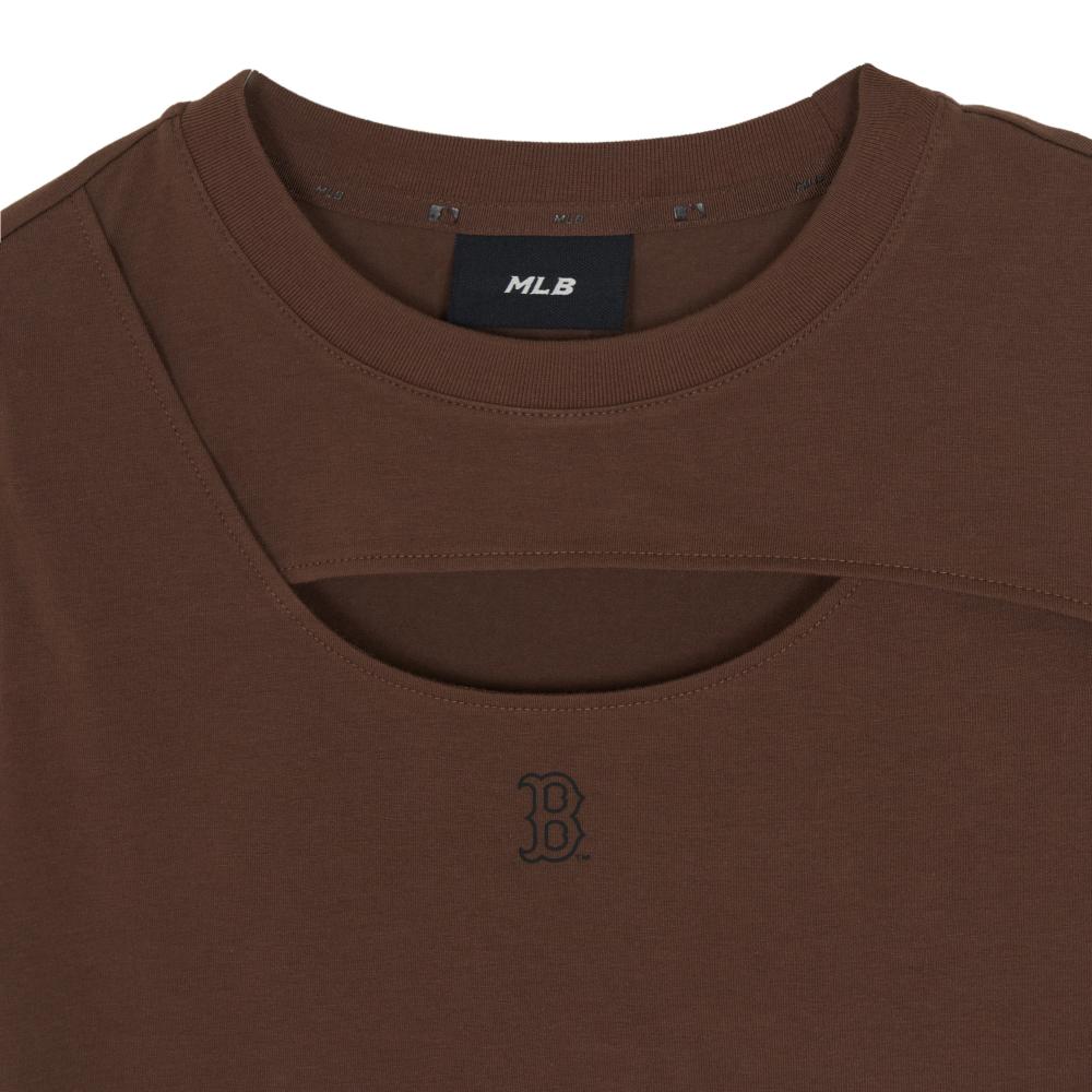 เสื้อยืด  Cut Out Detail Slim Semi Crop T-Shirts Boston Red Sox