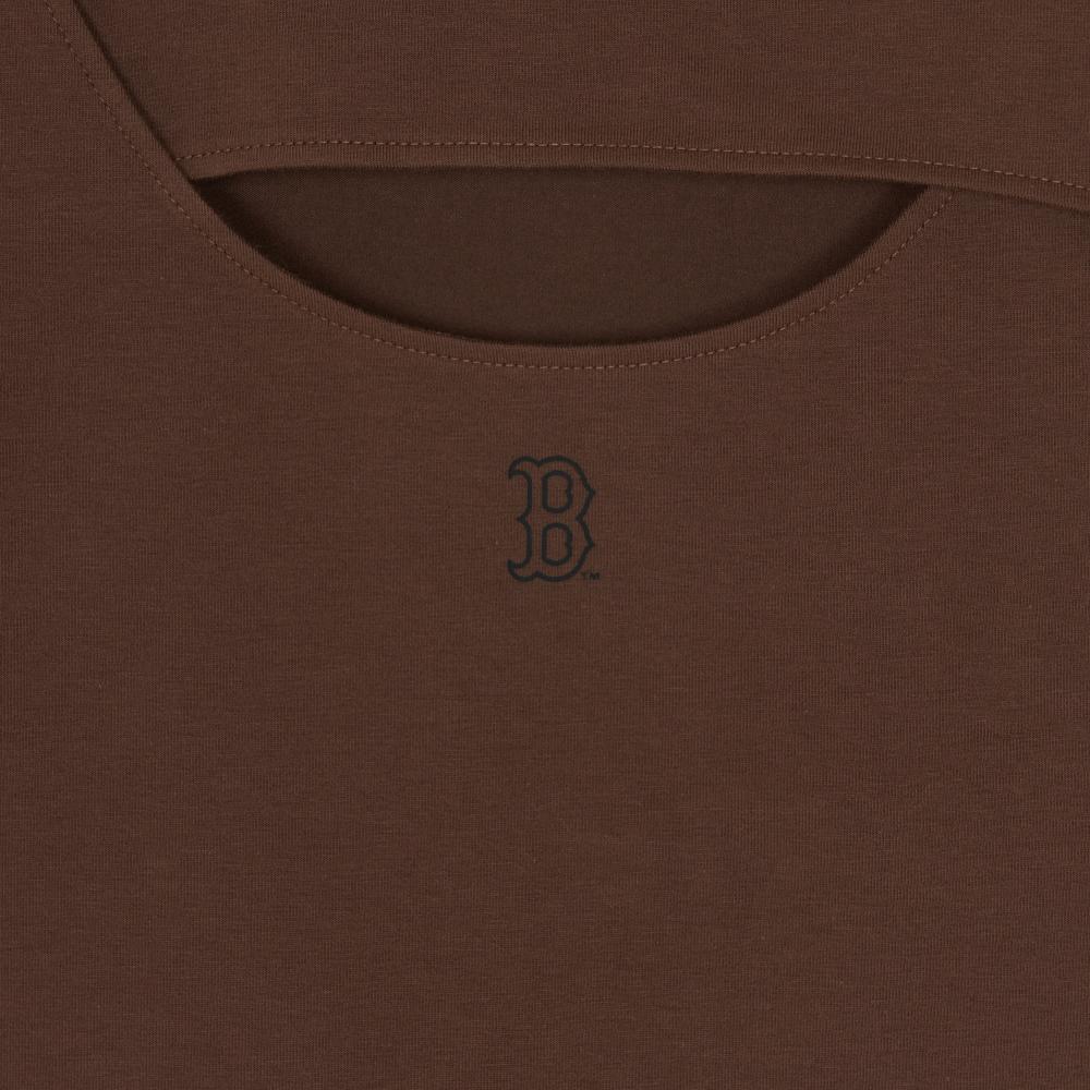 เสื้อยืด  Cut Out Detail Slim Semi Crop T-Shirts Boston Red Sox