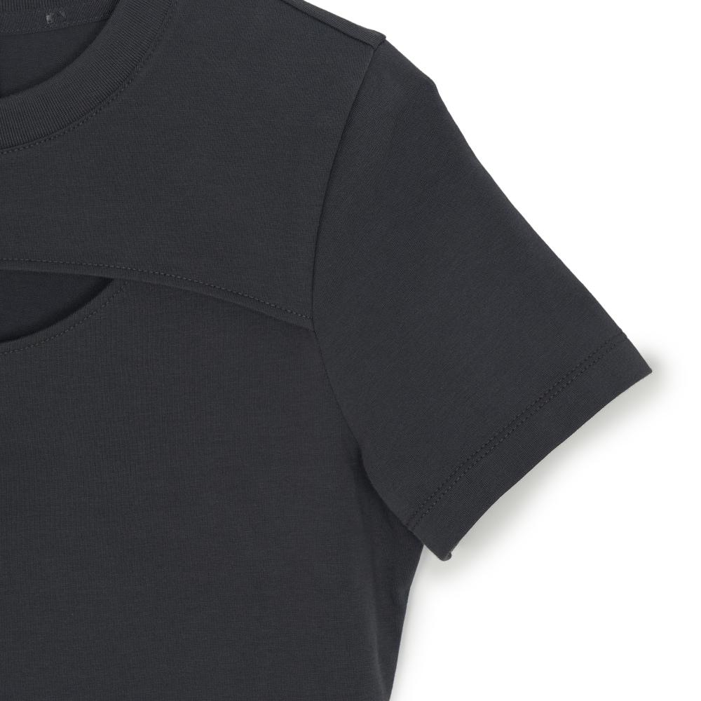 Cut Out Detail Slim Semi Crop T-Shirts Boston Red Sox