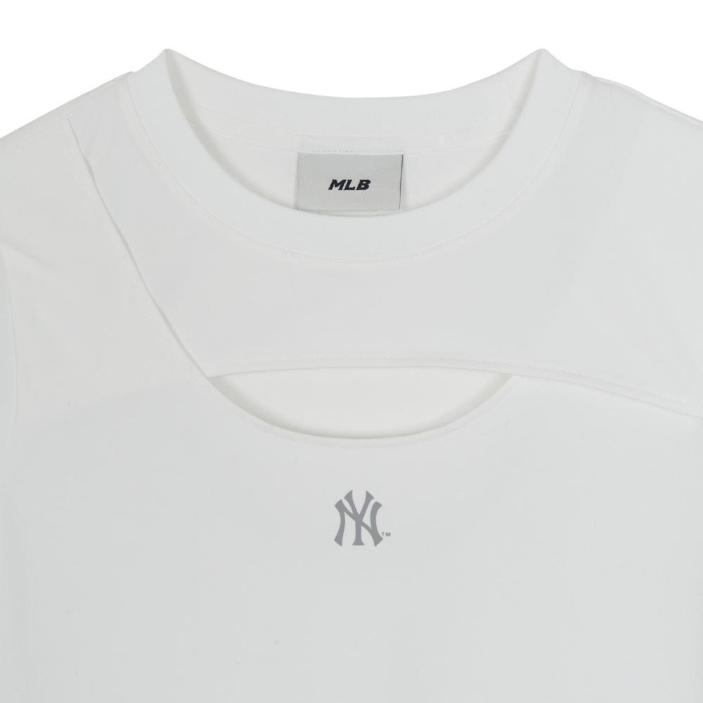 Cut Out Detail Slim Semi Crop T-Shirts New York Yankees
