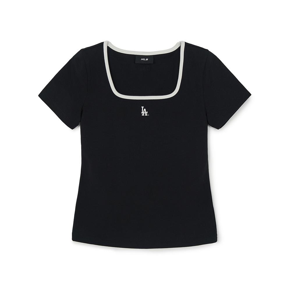 เสื้อยืด  Basic Squar Neck Slim Fit T-Shirts Los Angeles Dodgers