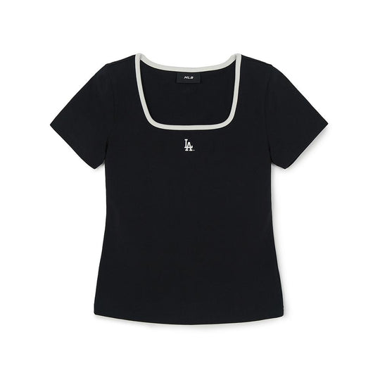 เสื้อยืด  Basic Squar Neck Slim Fit T-Shirts Los Angeles Dodgers