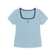 เสื้อยืด  Basic Squar Neck Slim Fit T-Shirts Los Angeles Dodgers