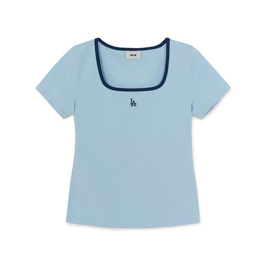 เสื้อยืด  Basic Squar Neck Slim Fit T-Shirts Los Angeles Dodgers