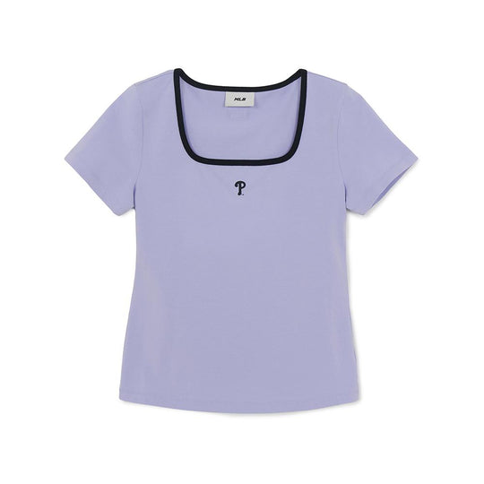 เสื้อยืด  Basic Squar Neck Slim Fit T-Shirts Philadelphia Phillies