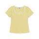 เสื้อยืด  Basic Squar Neck Slim Fit T-Shirts Cleveland Guardians