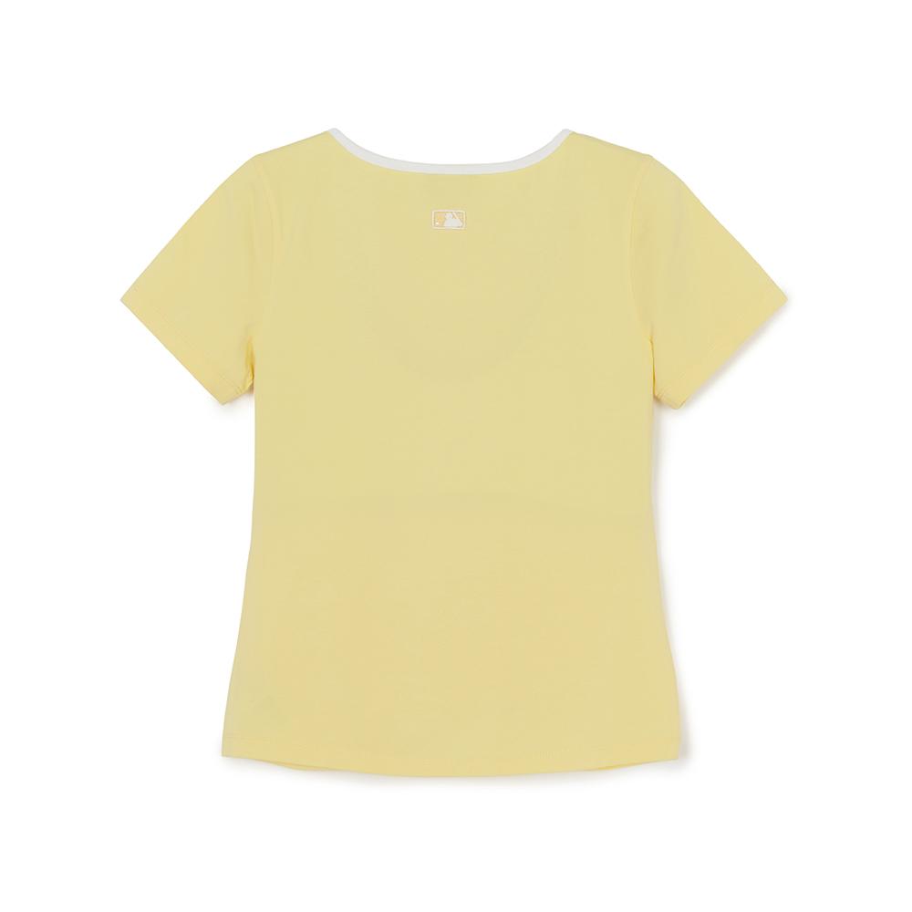 เสื้อยืด  Basic Squar Neck Slim Fit T-Shirts Cleveland Guardians