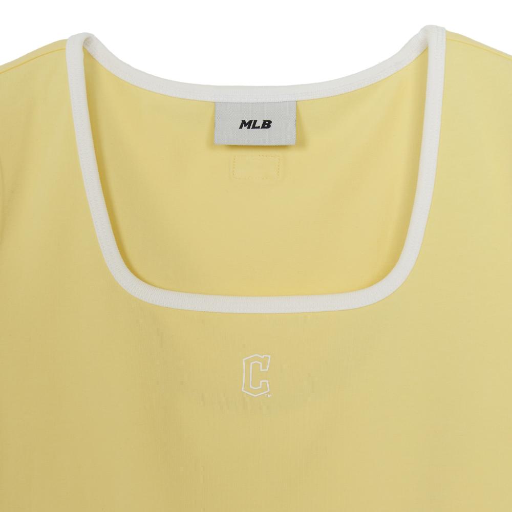 เสื้อยืด  Basic Squar Neck Slim Fit T-Shirts Cleveland Guardians