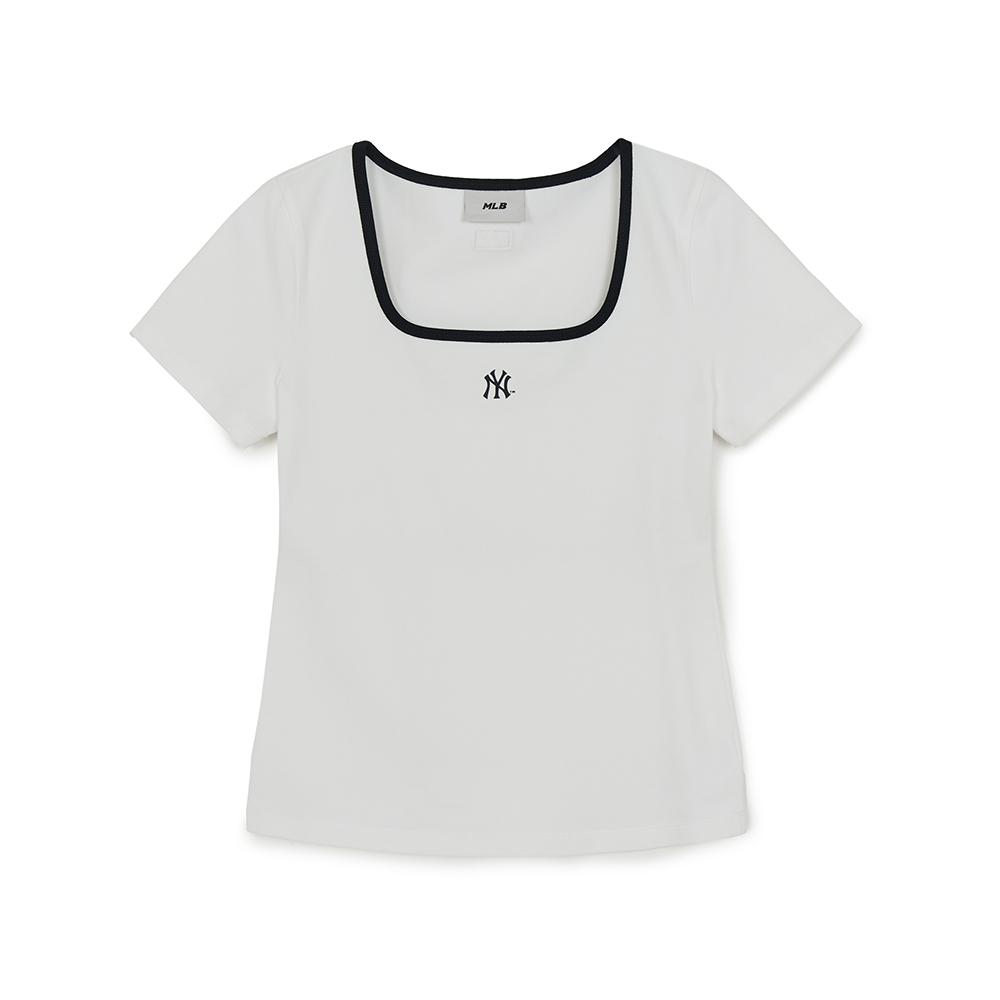 Basic Squar Neck Slim Fit T-Shirts New York Yankees