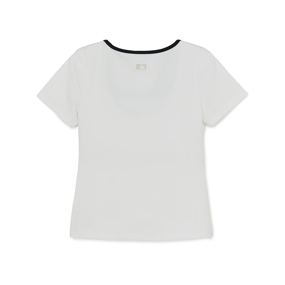 Basic Squar Neck Slim Fit T-Shirts New York Yankees