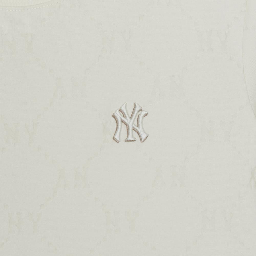 Dia Monogram Tonal Jacquard Slim Semi Crop T-Shirts New York Yankees