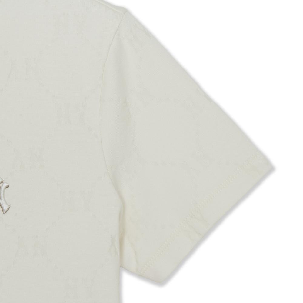 Dia Monogram Tonal Jacquard Slim Semi Crop T-Shirts New York Yankees
