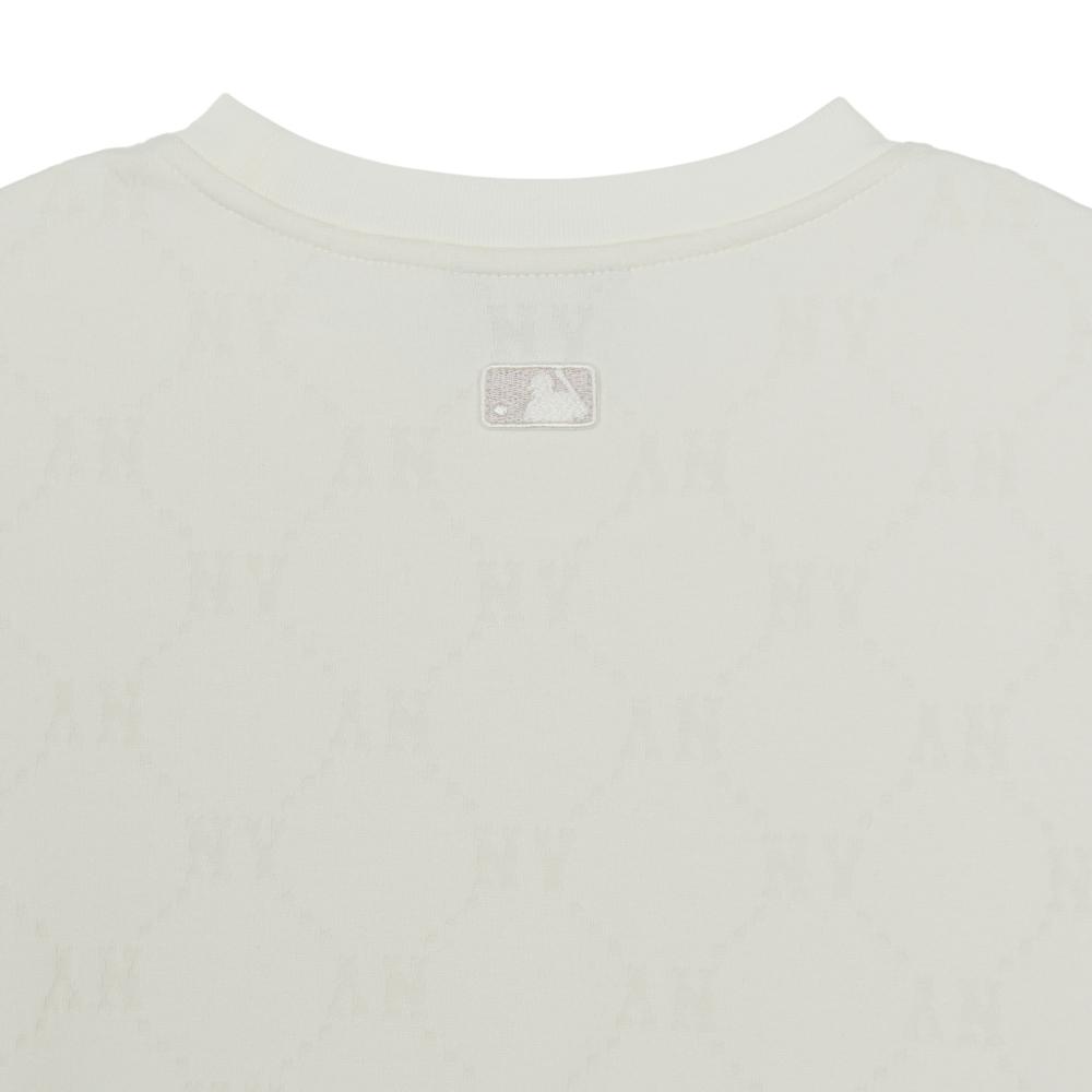 Dia Monogram Tonal Jacquard Slim Semi Crop T-Shirts New York Yankees